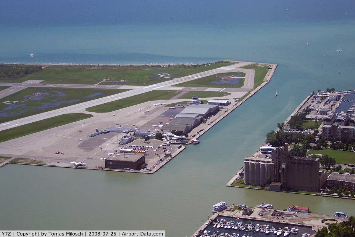 Toronto City Centre Airport, Toronto, Ontario Canada (YTZ) - Seen from the CN Tower