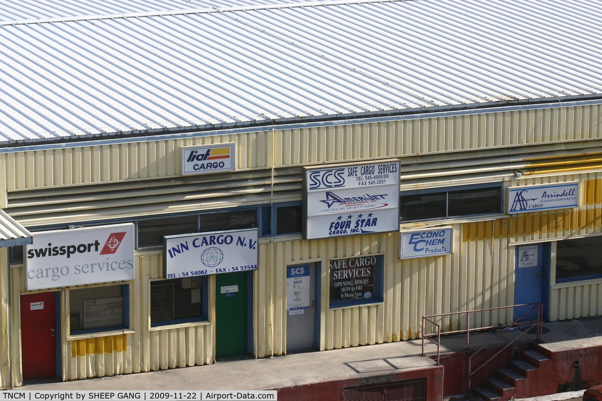 Princess Juliana International Airport, Philipsburg, Sint Maarten Netherlands Antilles (TNCM) - The front of the cargo building