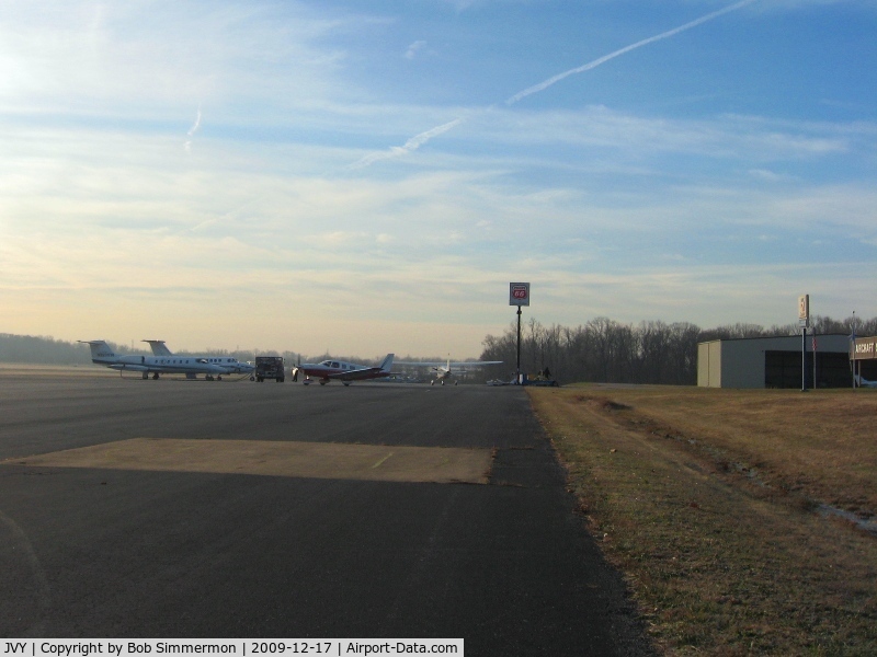 Clark Regional Airport (JVY) - Looking south towards ASI's ramp.
