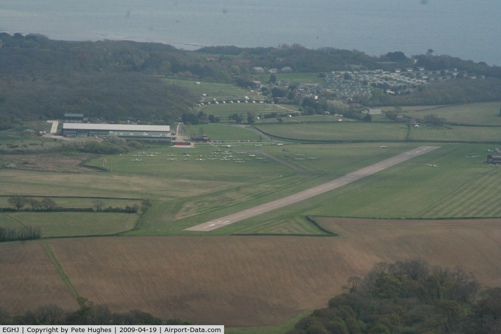 Bembridge Airport, Sandown, England United Kingdom (EGHJ) - Bembridge, Isle of Wight seen from Colt G-ARNK in transit from Sandown to Goodwood
