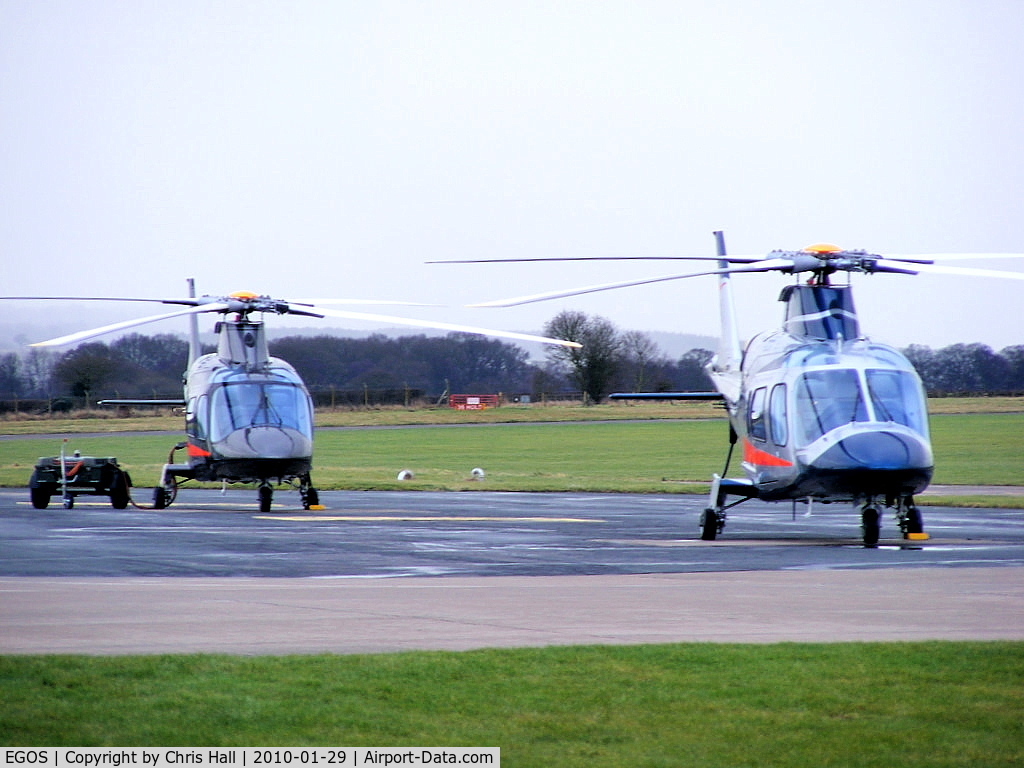 RAF Shawbury Airport, Shawbury, England United Kingdom (EGOS) - ZR324 and ZR325 Agusta A-109E's of the Defence Helicopter Flying School