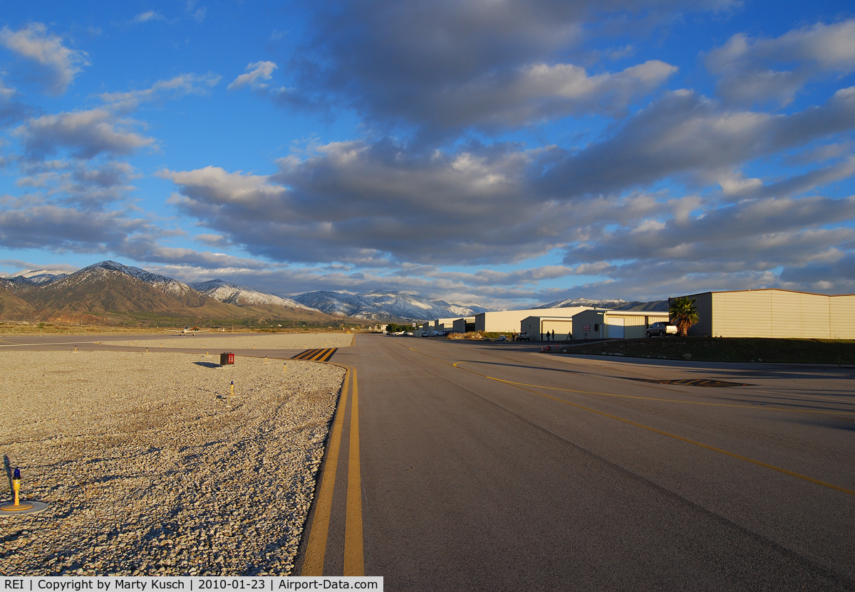 Redlands Municipal Airport (REI) - Midfield looking East in the late afternoon