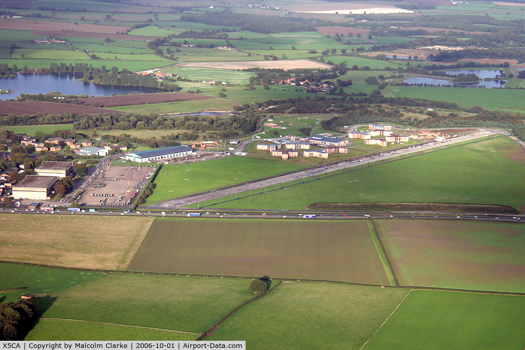 X5CA Airport - Catterick Airfield in 2006 from G-MGWI and  now submerged under UK Army accommodation units.