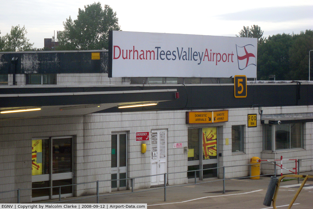 Durham Tees Valley Airport, Tees Valley, England United Kingdom (EGNV) - Durham Tees Valley Airport, Co Durham, UK in 2008.