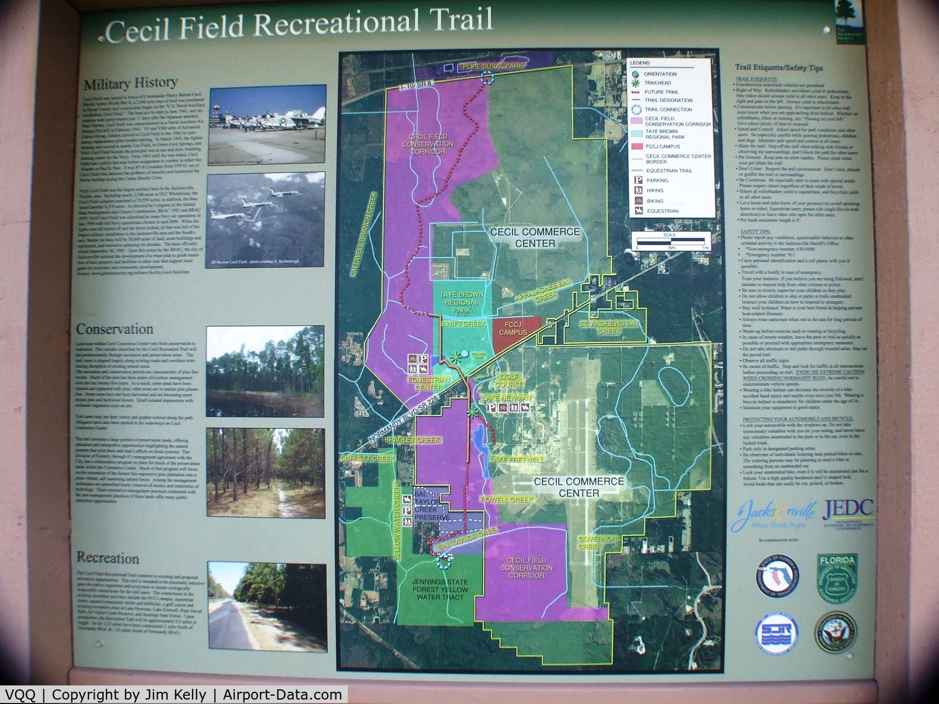 Cecil Airport (VQQ) - color map of overhead cecil