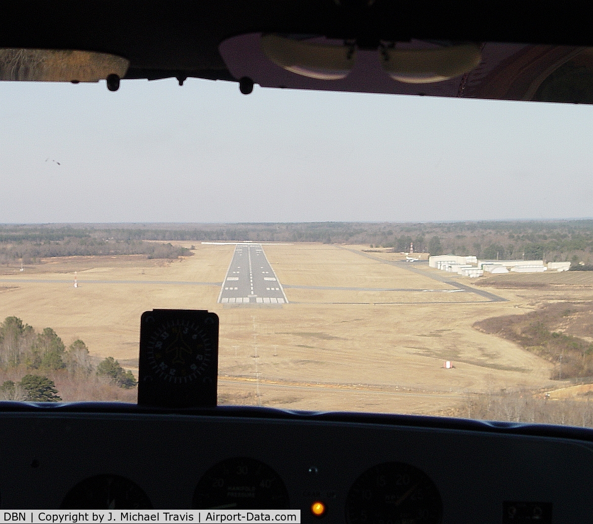 W H 'bud' Barron Airport (DBN) - Short final RWY02 at KDBN.  Notice gear up warning light?  Low approach.