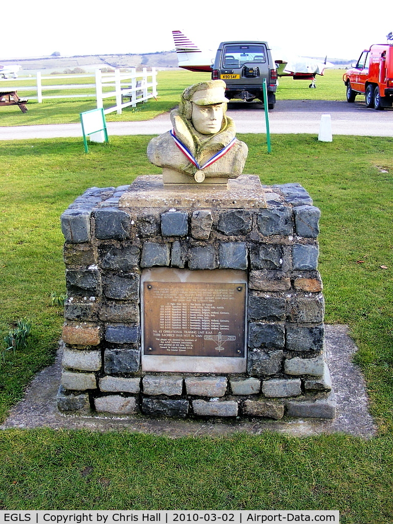 Old Sarum Airfield Airport, Salisbury, England United Kingdom (EGLS) - Memorial dedicated to the AOP squadrons that were formed at Old Sarum during the second world war