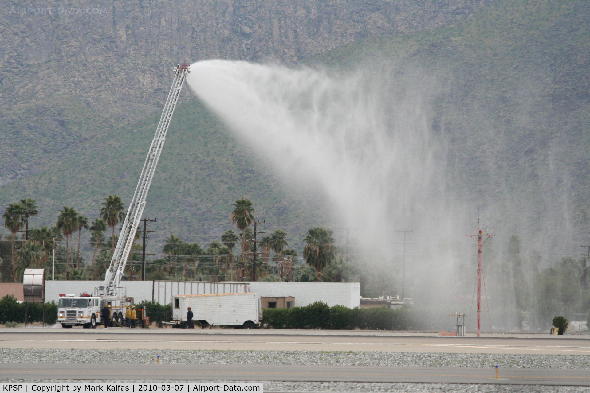 Palm Springs International Airport (PSP) - Palm Springs Fire Department training at KPSP.