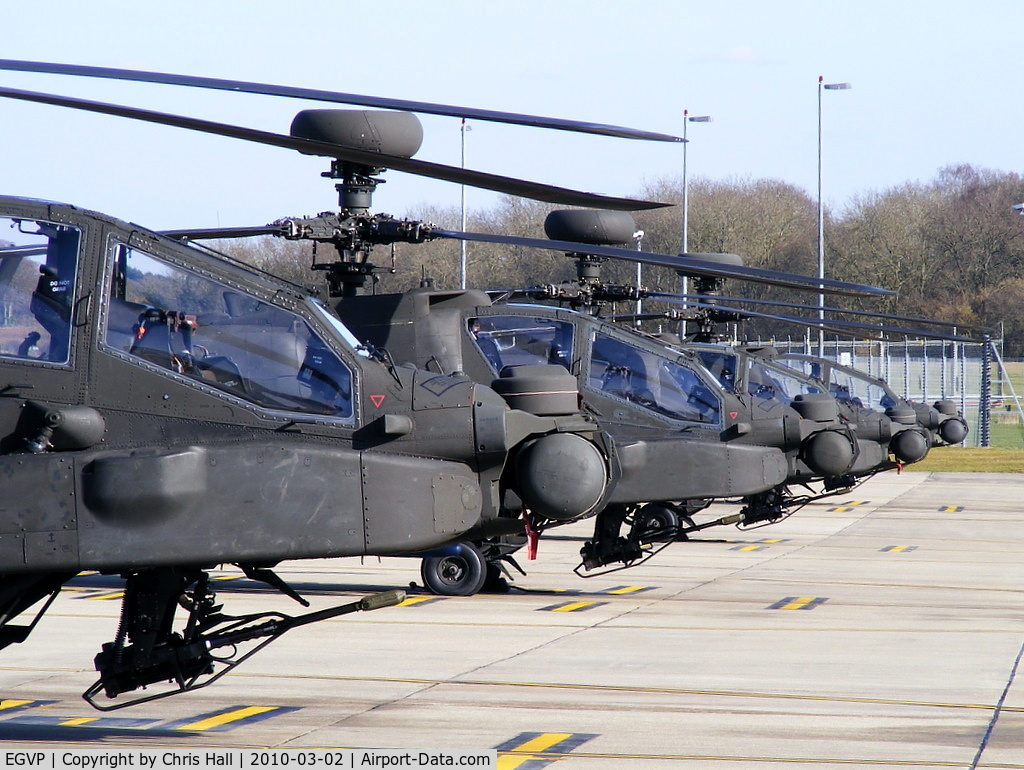 AAC Middle Wallop Airfield Airport, Andover, England United Kingdom (EGVP) - Army Air Corps Westland WAH-64 Apache AH1 673 Sqn