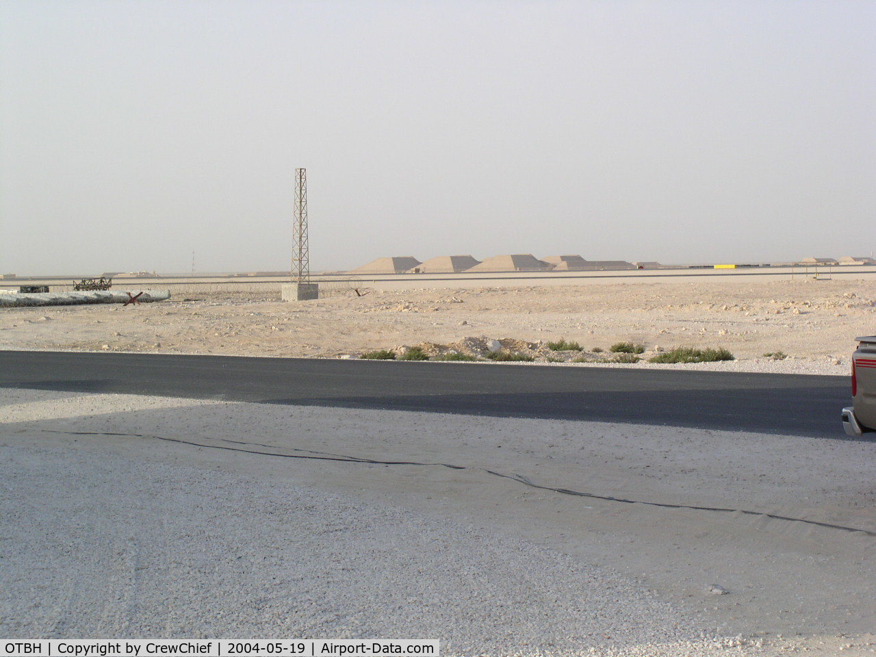Al Udeid Air Base Airport, Doha Qatar (OTBH) - Al Udeid taxiway and runway