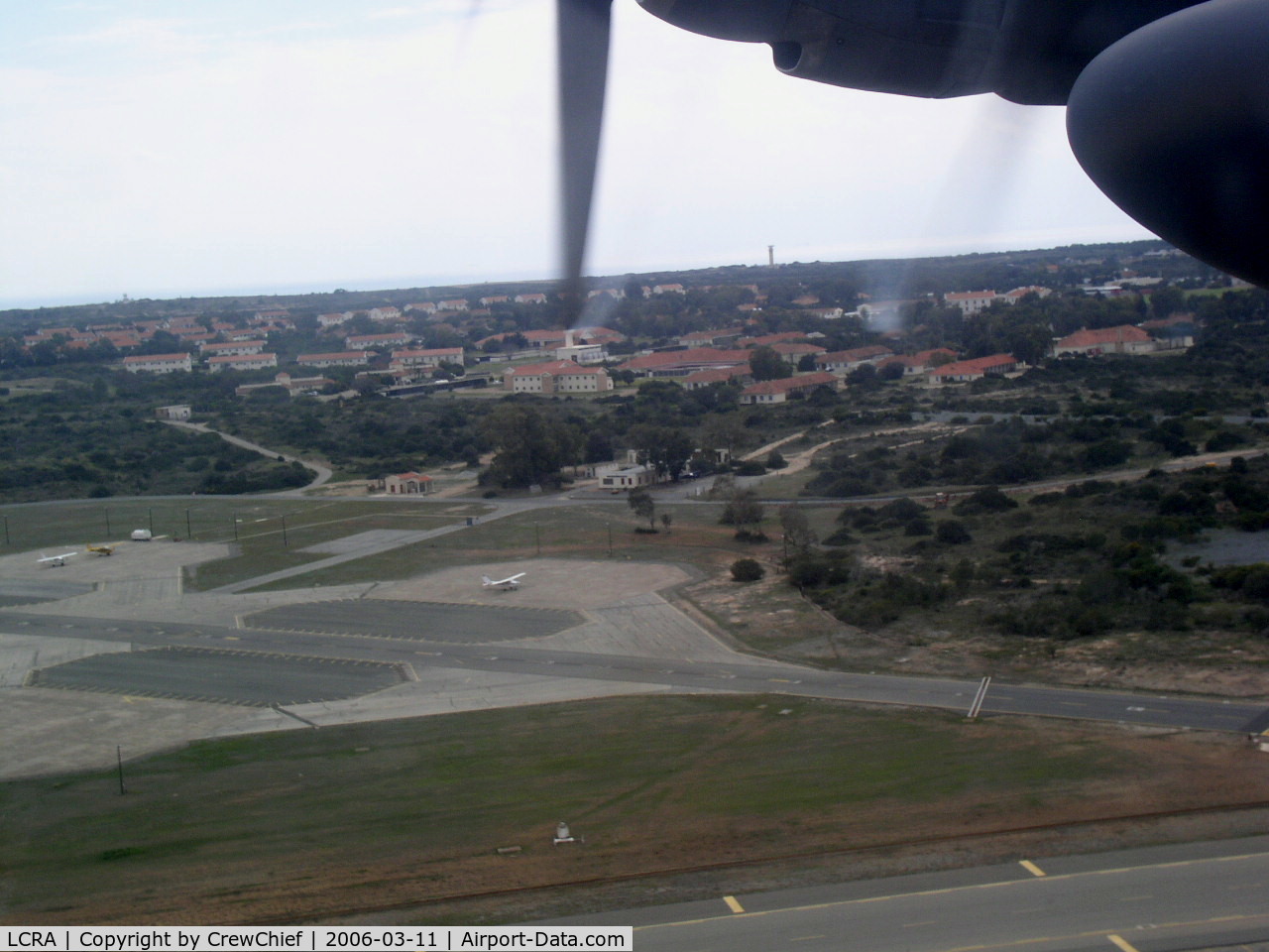 RAF Akrotiri Airport, Akrotiri Cyprus (LCRA) - Taxiways from air