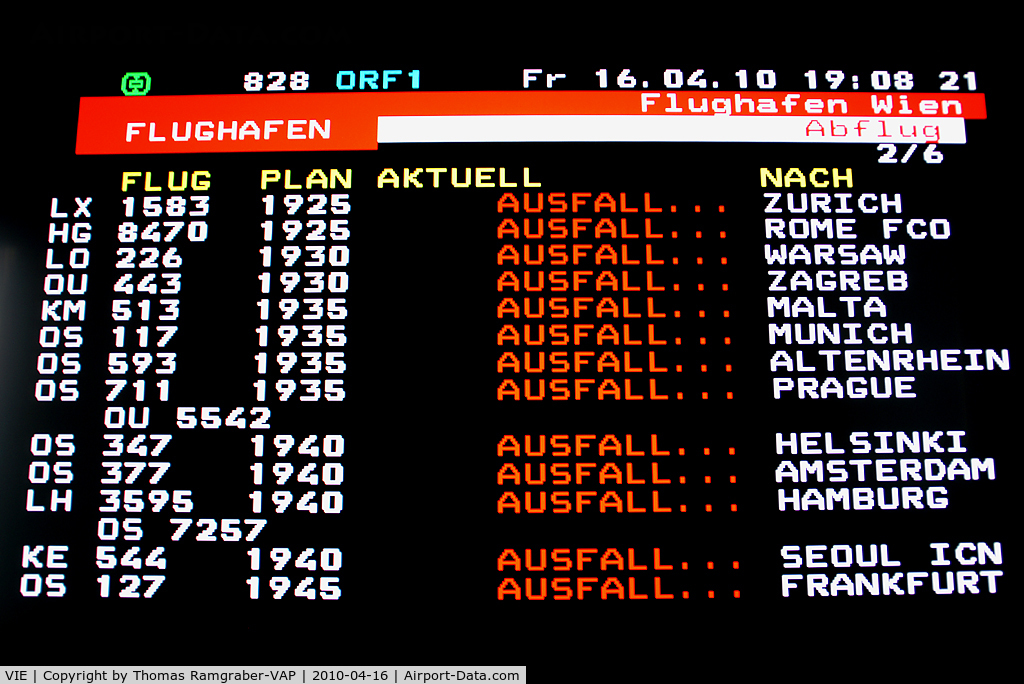 Vienna International Airport, Vienna Austria (VIE) - airport closed