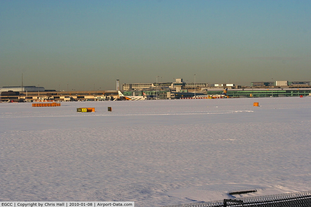 Manchester Airport, Manchester, England United Kingdom (EGCC) - A snow covered Manchester Airport