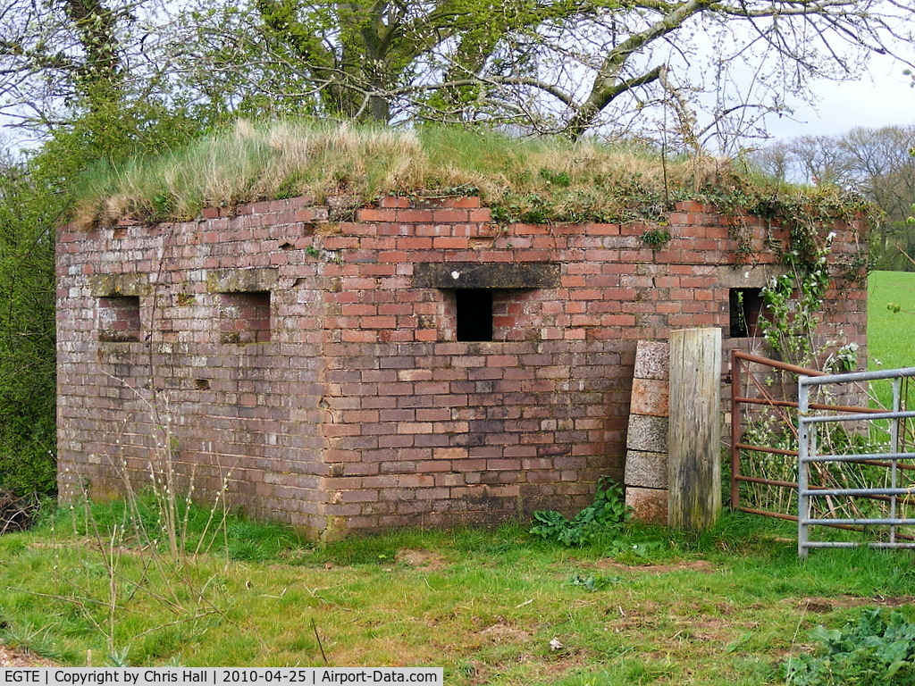 Exeter International Airport, Exeter, England United Kingdom (EGTE) - WWII pillbox on the perimeter of Exeter Airport