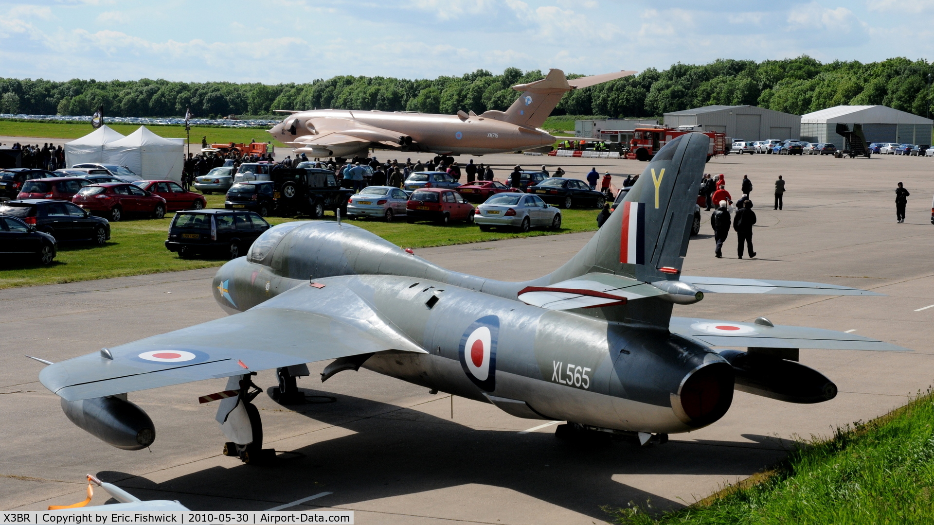 X3BR Airport - Hawker Hunter T.7 Fighter and Handley Page Victor K.2 at Bruntingthorpe Cold War Jets Open Day - May 2010