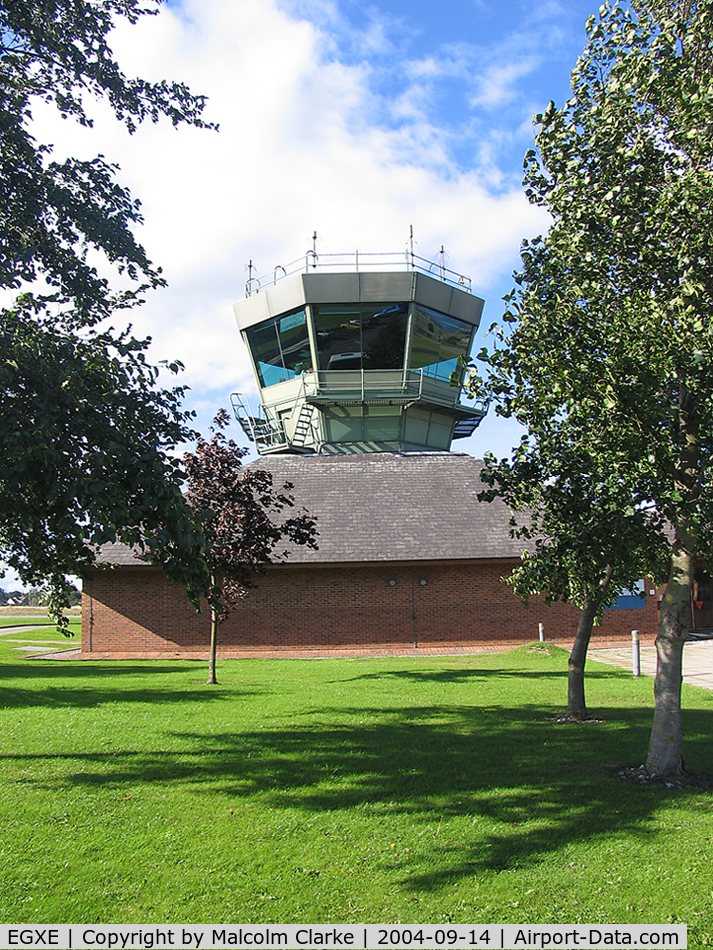 RAF Leeming Airport, Leeming Bar, England United Kingdom (EGXE) - The ATC control tower at RAF Leeming, North Yorkshire, September 2004.