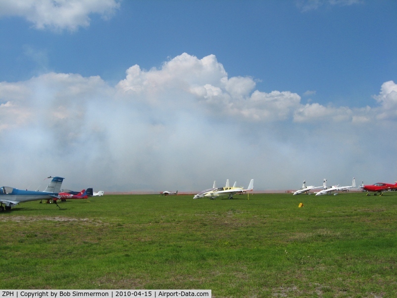 Zephyrhills Municipal Airport (ZPH) - Transient activity and someone laying down a little smoke during Sun N Fun week