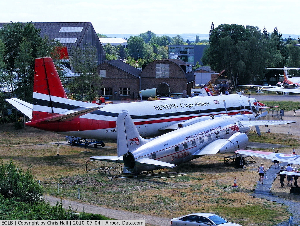 EGLB Airport - Vickers Vanguard G-APEP and Vickers Viking G-AGRU at the Brooklands Museum