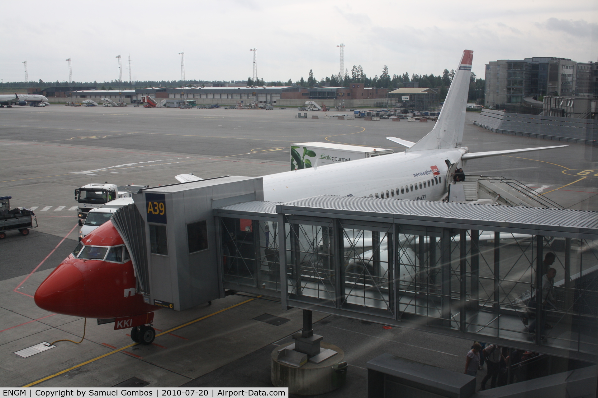 Oslo Airport, Gardermoen, Gardermoen (near Oslo), Akershus Norway (ENGM) - This is the Norwegian Air I took from Budapest (BUD) to Oslo-Gardermoen (OSL) LN-KKI without Winglets...Boeing 737-300 norwegian.no:)