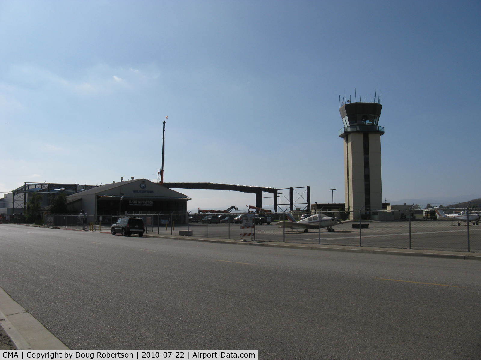 Camarillo Airport (CMA) - Two new large hangars under construction near the Air Traffic Control Tower will add 45,000 square feet of space to SUN AIR JETS.