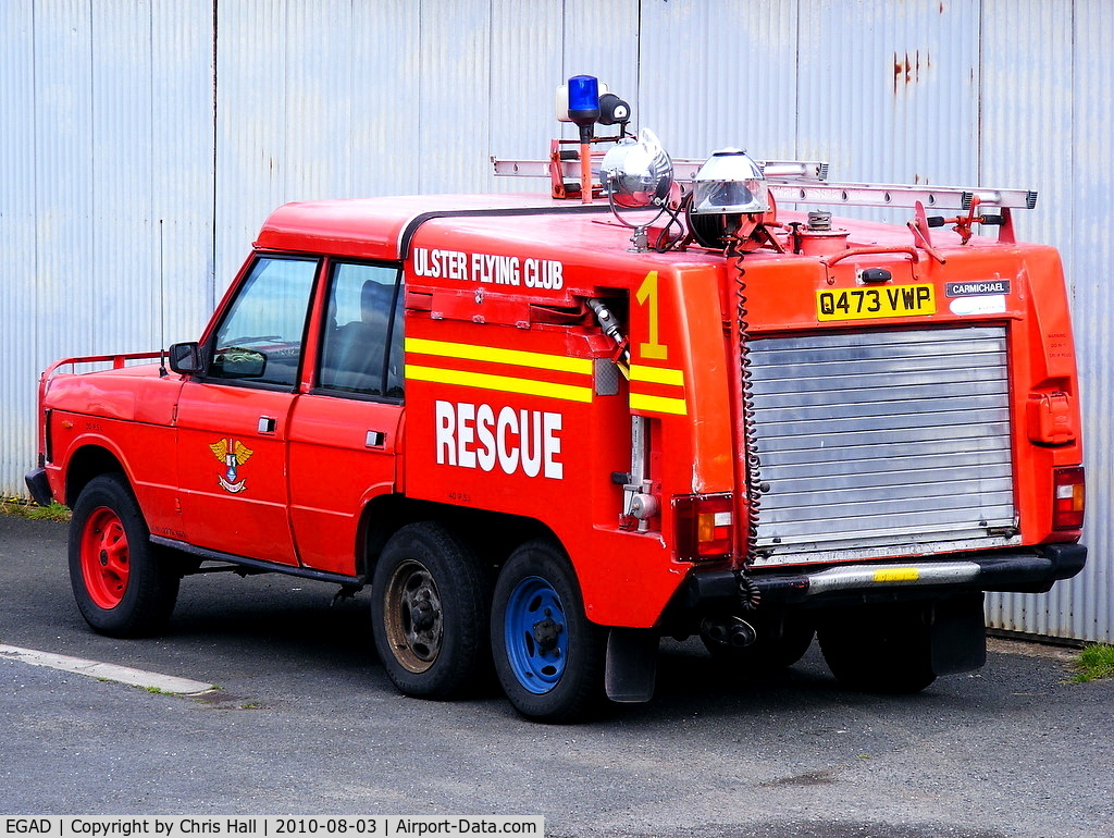 Newtownards Airport, Newtownards, Northern Ireland United Kingdom (EGAD) - Fire Truck at Newtownards Airport