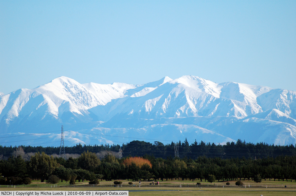 Christchurch International Airport, Christchurch New Zealand (NZCH) - Beautiful backdrop at CHC