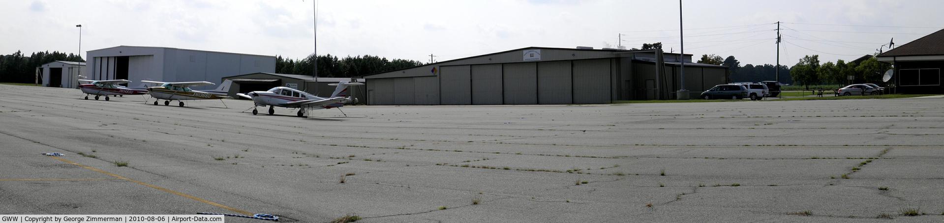 Wayne Executive Jetport Airport (GWW) - All hangers  south side of Goldsboro-Wayne Terminal