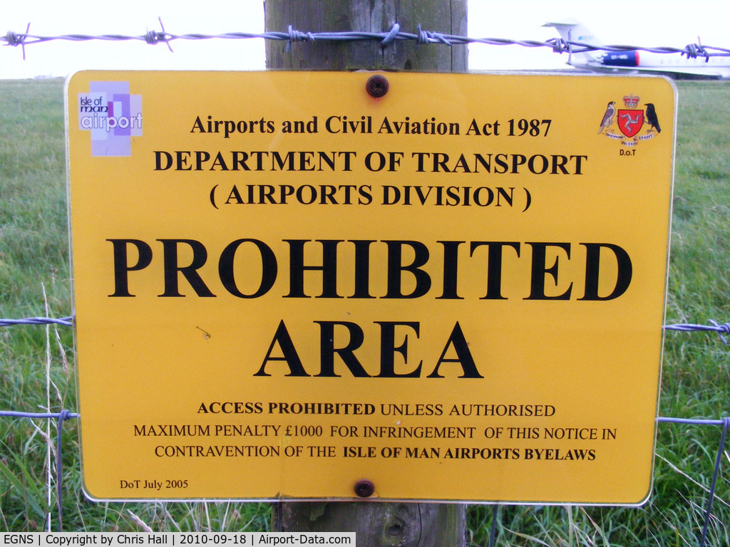 Isle of Man Airport, Isle of Man United Kingdom (EGNS) - on the perimeter fence at Ronaldsway Airport