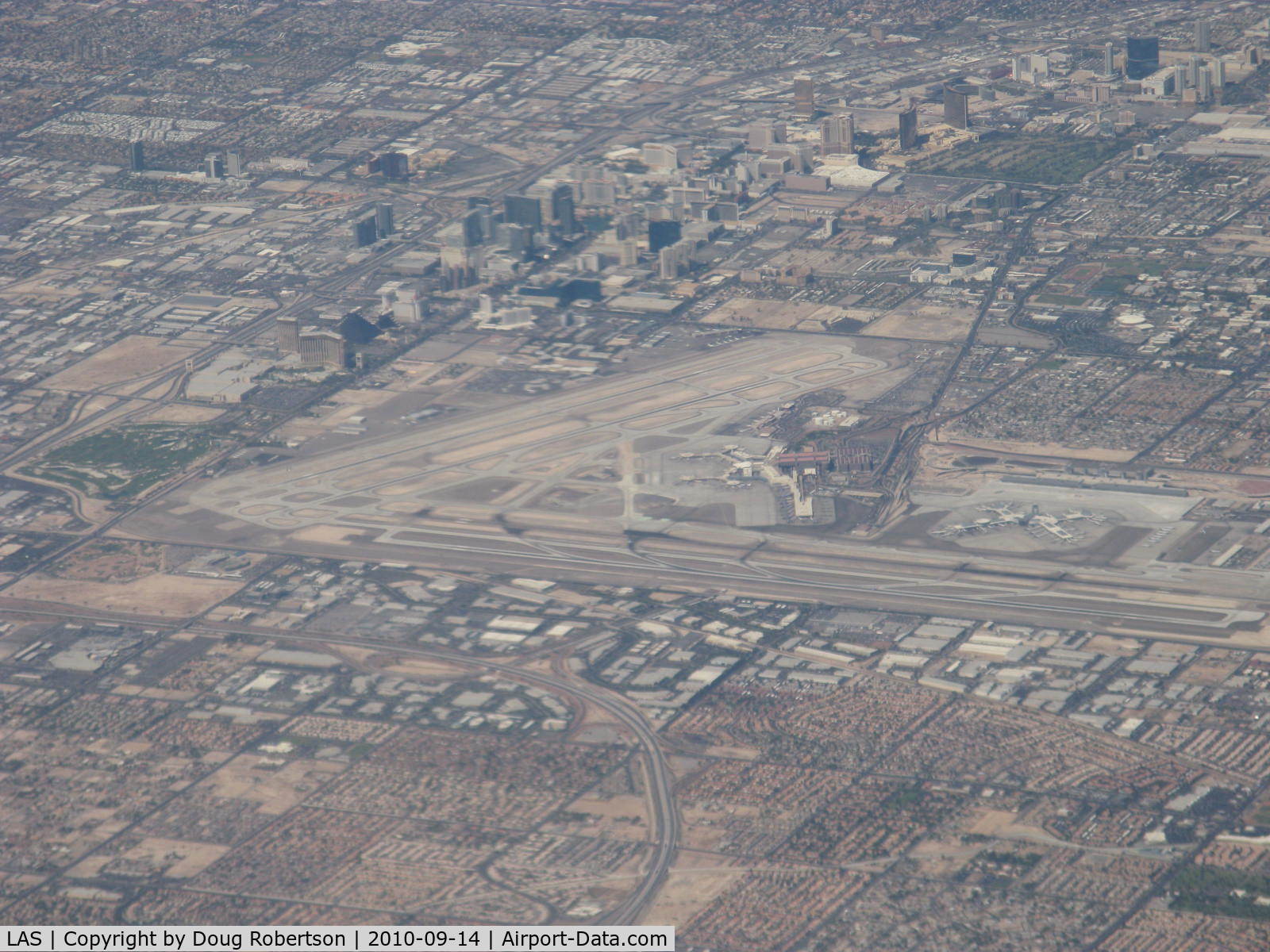 Mc Carran International Airport (LAS) - McCarran Int'l Airport Las Vegas and the Strip, from N585NW