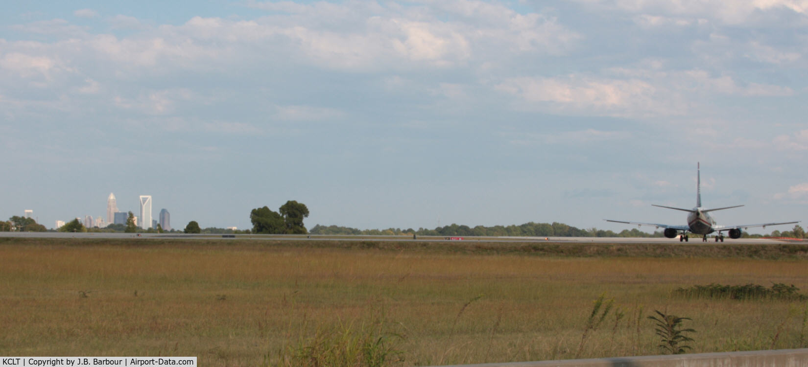 Charlotte/douglas International Airport (CLT) - Overlooking runway 36R torwards the city
