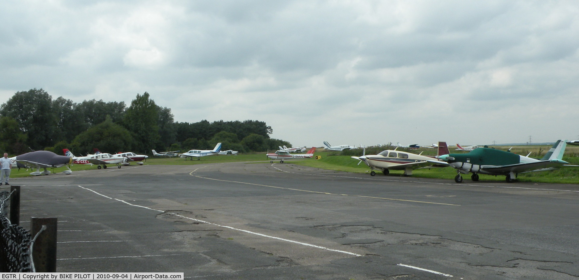 Elstree Airfield Airport, Watford, England United Kingdom (EGTR) - View towards western end of airfield