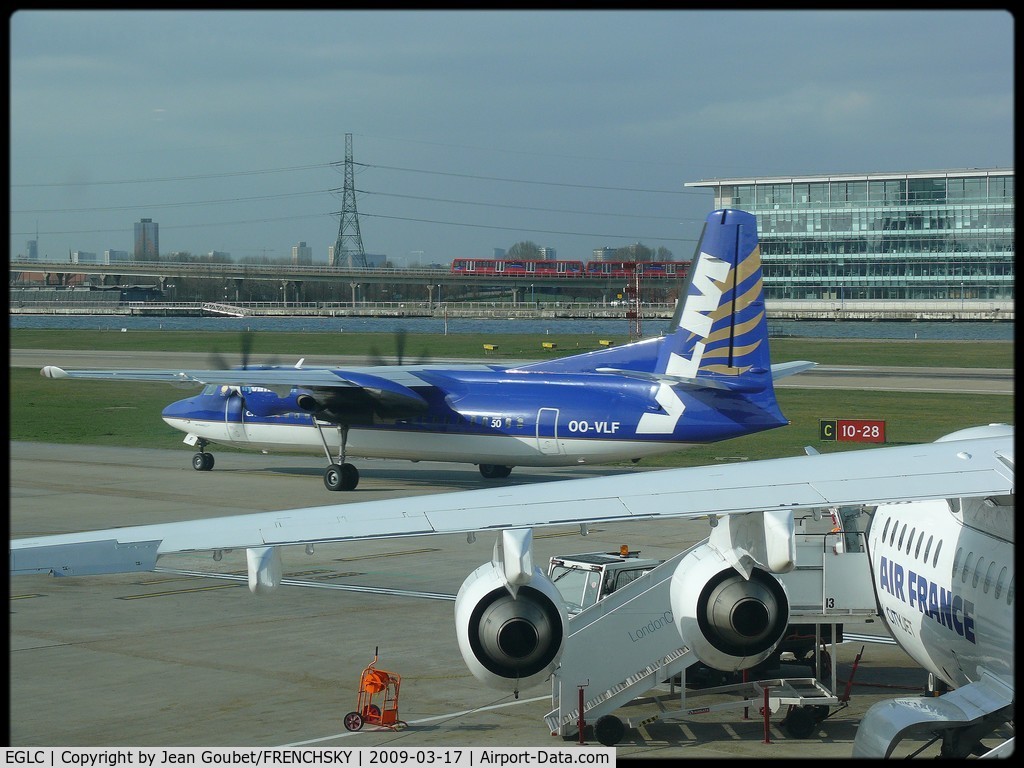 London City Airport, London, England United Kingdom (EGLC) - F50 VLM rouling