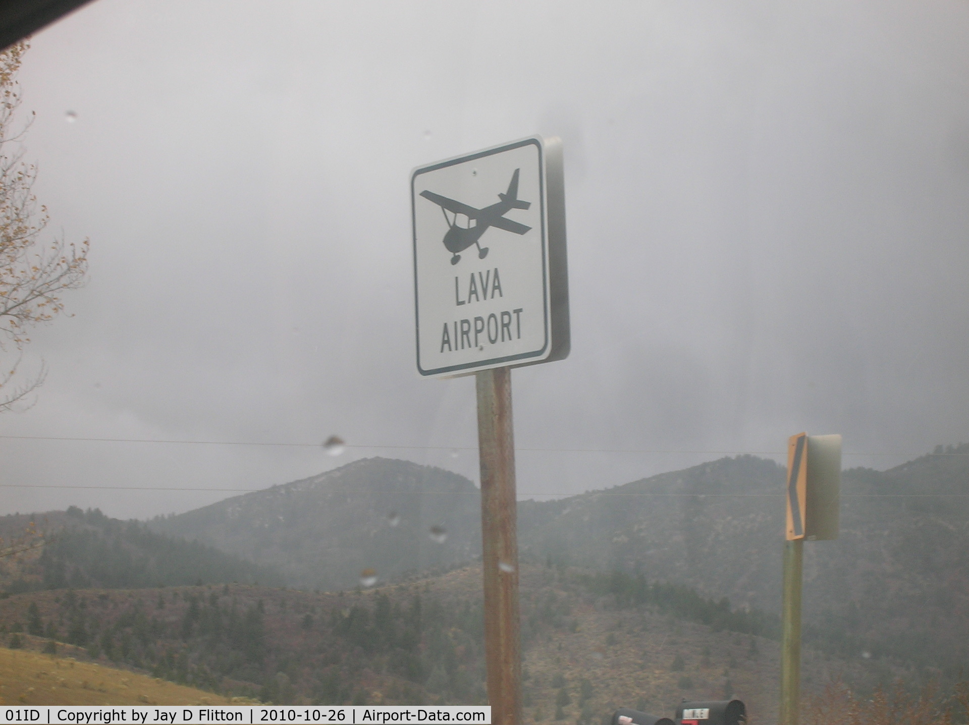 Lava Hot Springs Airport (01ID) - Lava Hot Springs, Idaho Airport Sign