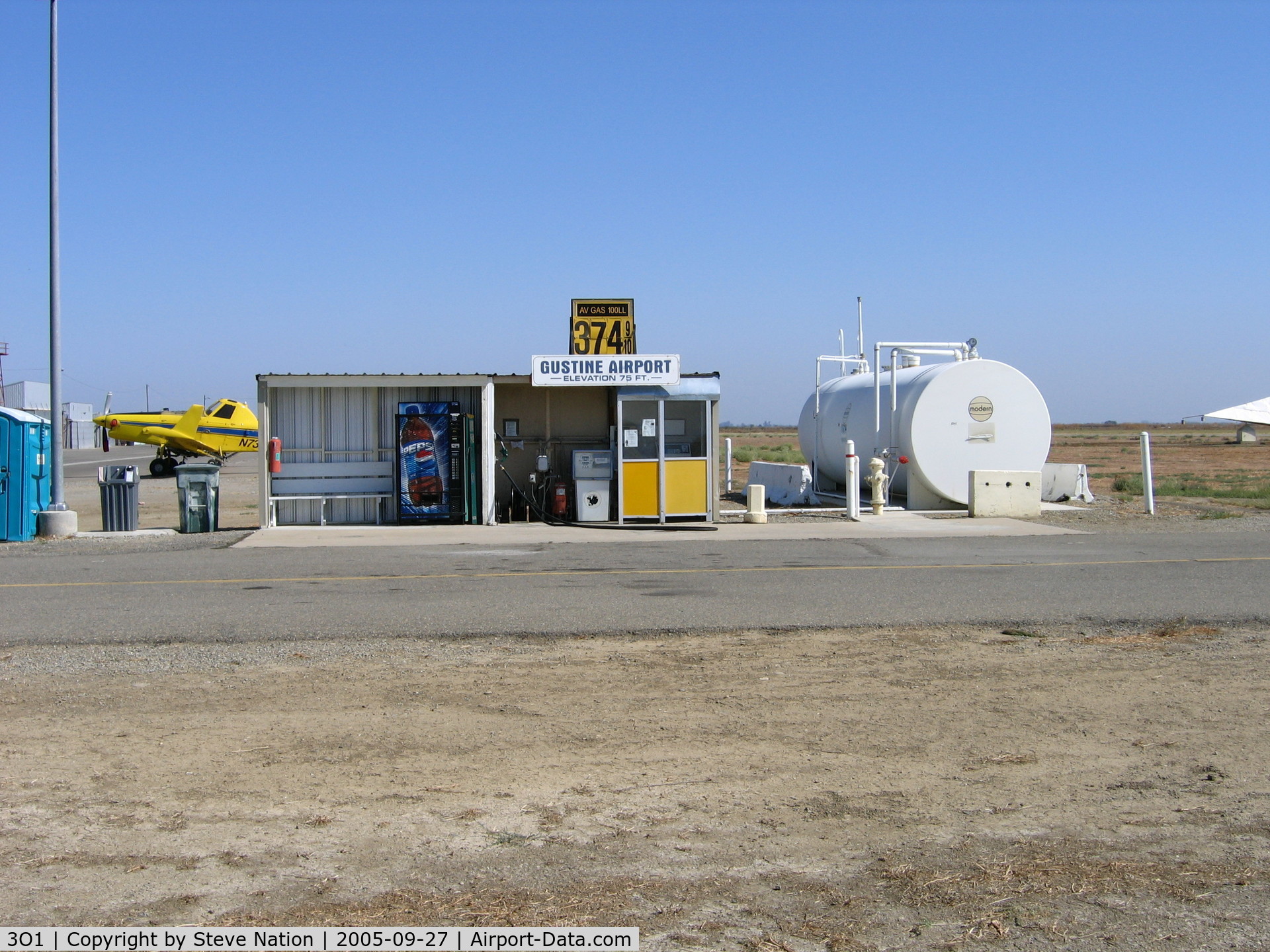Gustine Airport (3O1) - Now up to $3.74 a gallon
