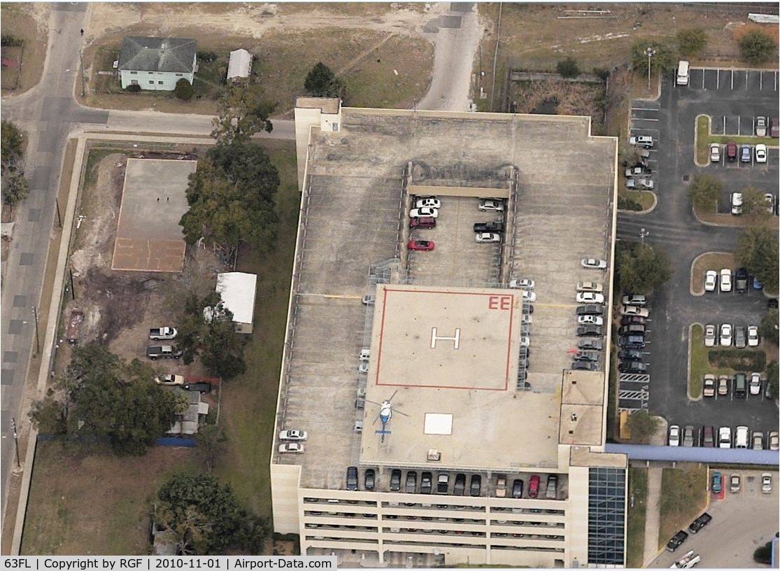 Shands Cair Heliport (63FL) - Its a helipad, Med Helo is based at this airport so it will usually be there on the pad. UNICOM is 123.025