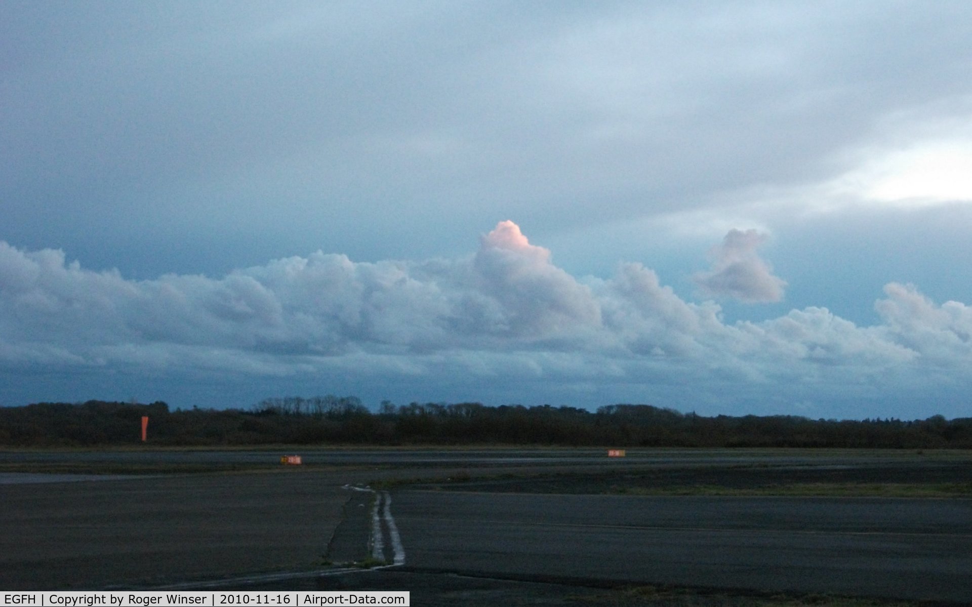 Swansea Airport, Swansea, Wales United Kingdom (EGFH) - The calm before the storm. Looking to the south west