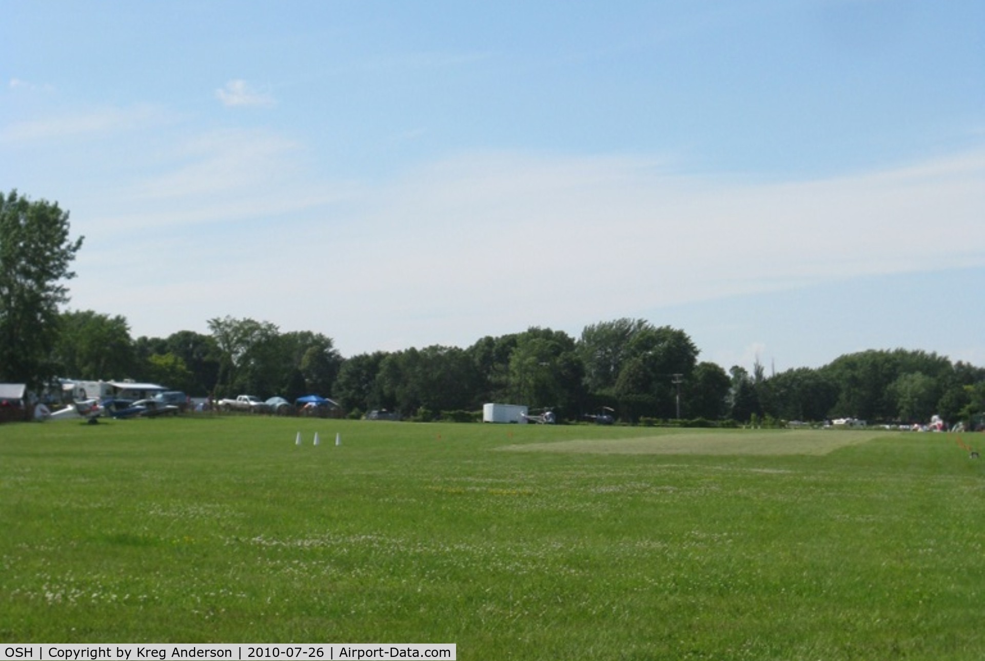 Wittman Regional Airport (OSH) - A view down the ultralight strip at EAA AirVenture 2010.