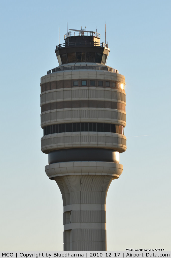 Orlando International Airport (MCO) - Control Tower of the Orlando Airport from the onsite Hyatt Hotel.