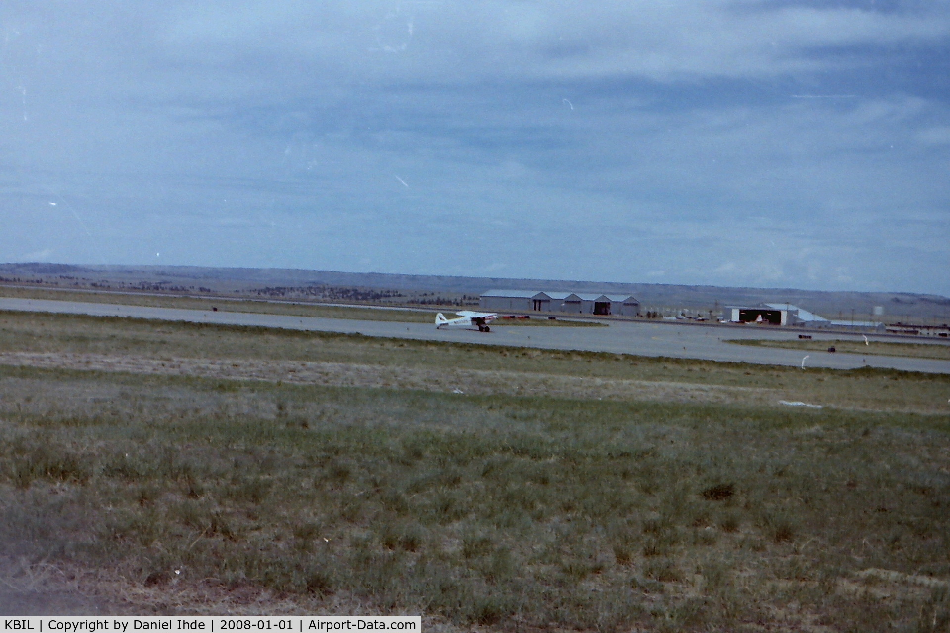 Billings Logan International Airport (BIL) - Piper Cub taxi's to 27R in June of 1981
