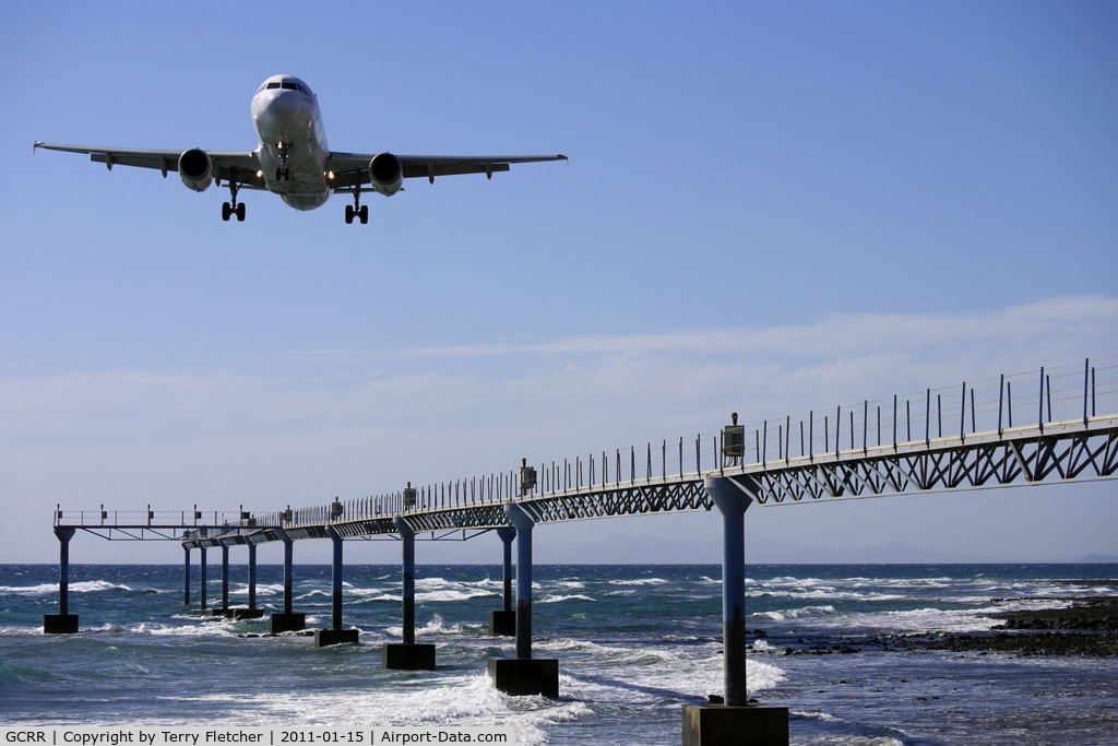 Arrecife Airport (Lanzarote Airport), Arrecife Spain (GCRR) - Final approach to Runway 03 at Lanzarote