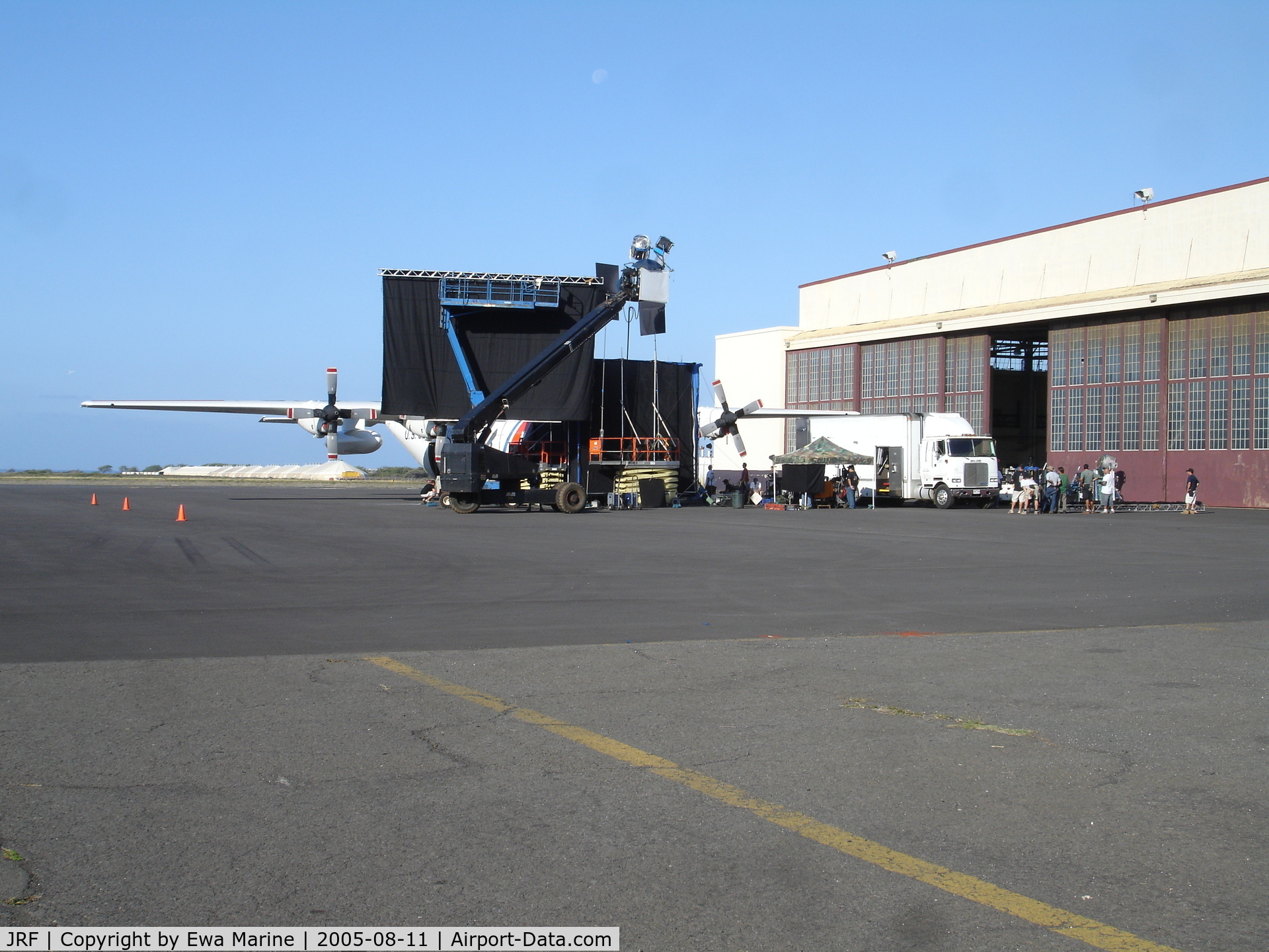 Kalaeloa (john Rodgers Field) Airport (JRF) - Filming of LOST with HC-130H from CGAS Barbers Pt. in front of Hangar 111.