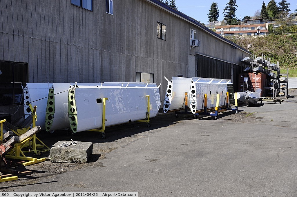 Kenmore Air Harbor Inc Seaplane Base (S60) - View of spare wings at Kenmore.