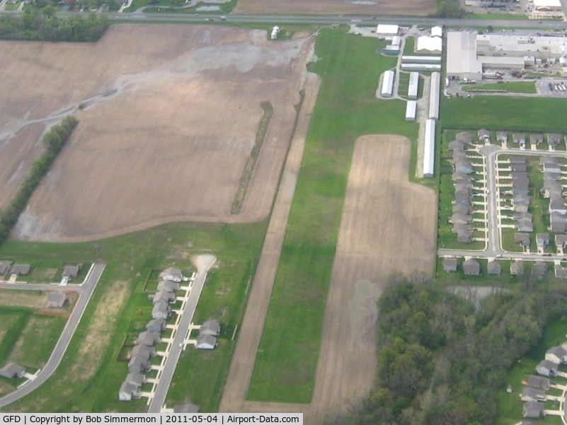 Pope Field Airport (GFD) - Looking south from 3000'