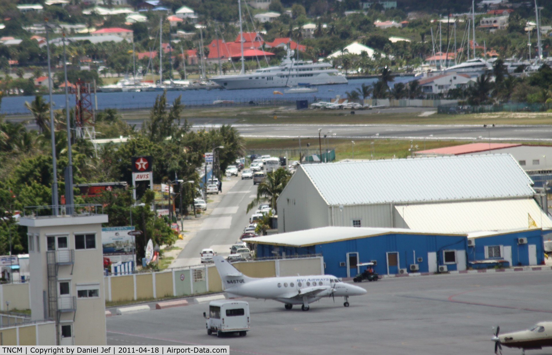 Princess Juliana International Airport, Philipsburg, Sint Maarten Netherlands Antilles (TNCM) - From the tower looking east