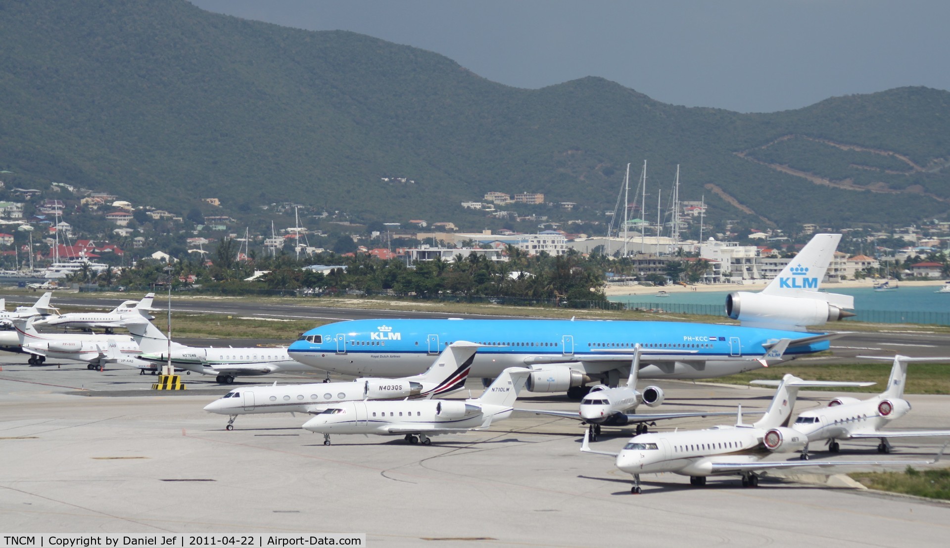 Princess Juliana International Airport, Philipsburg, Sint Maarten Netherlands Antilles (TNCM) - KLM taxing to parking at TNCM