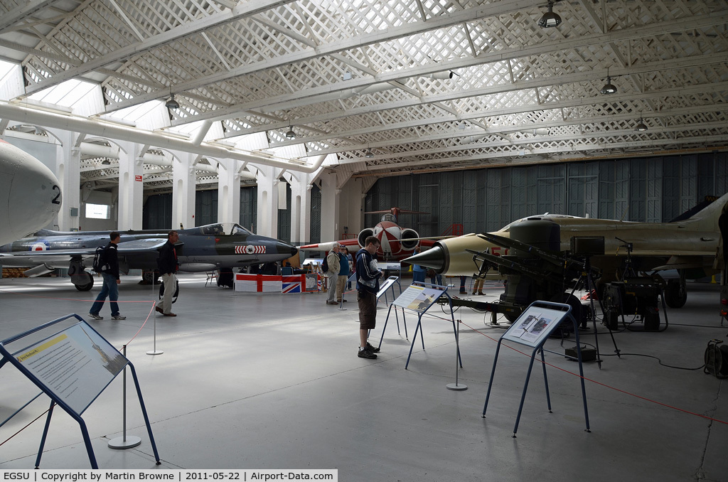 Duxford Airport, Cambridge, England United Kingdom (EGSU) - Interior of one o the pre war hangars.