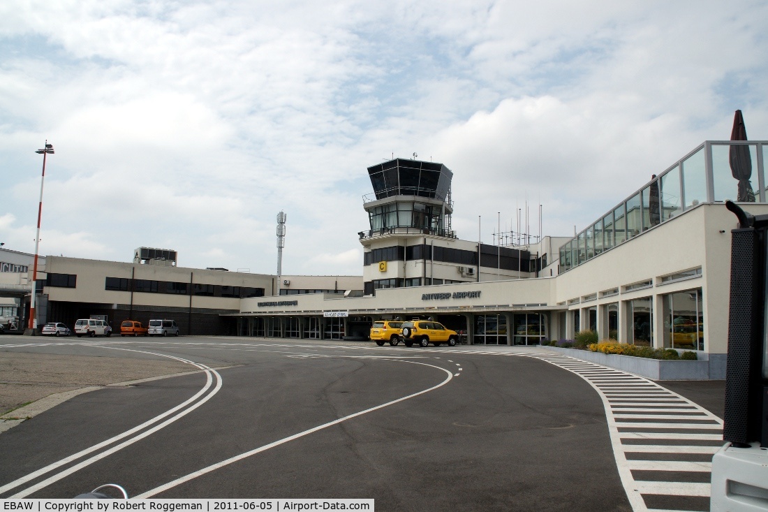 Antwerp International Airport, Antwerp / Deurne, Belgium Belgium (EBAW) - Controletower as seen from tarmac.