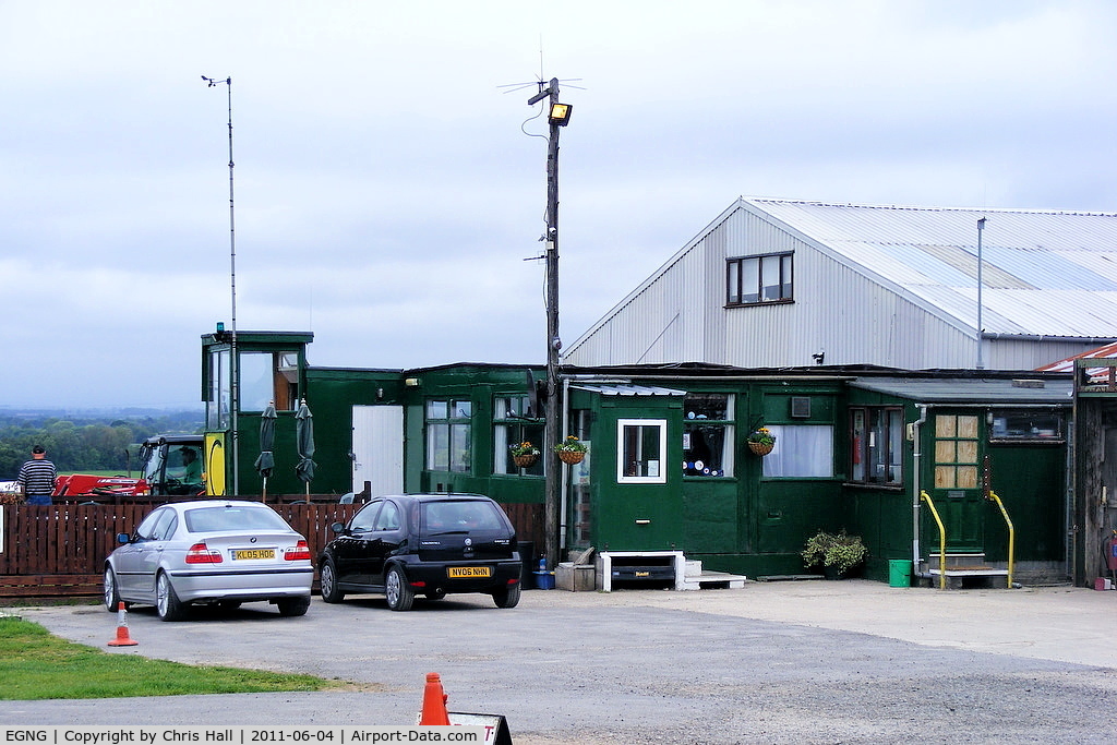 EGNG Airport - Tower and clubhouse at Bagby airfield, Yorkshire