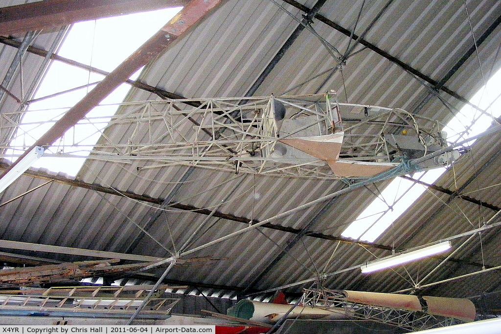 X4YR Airport - Glider airframes in the rafters at McLeans Aviation, Rufford