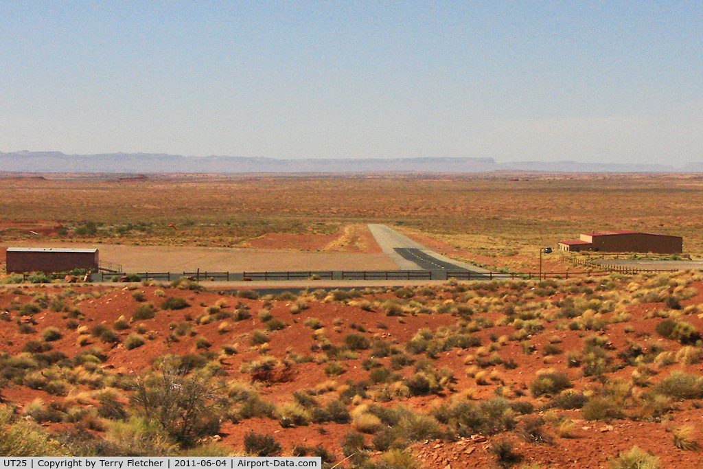 Monument Valley Airport (UT25) - The sparse ramp and basic facilities for anyone using Monument Valley Airport